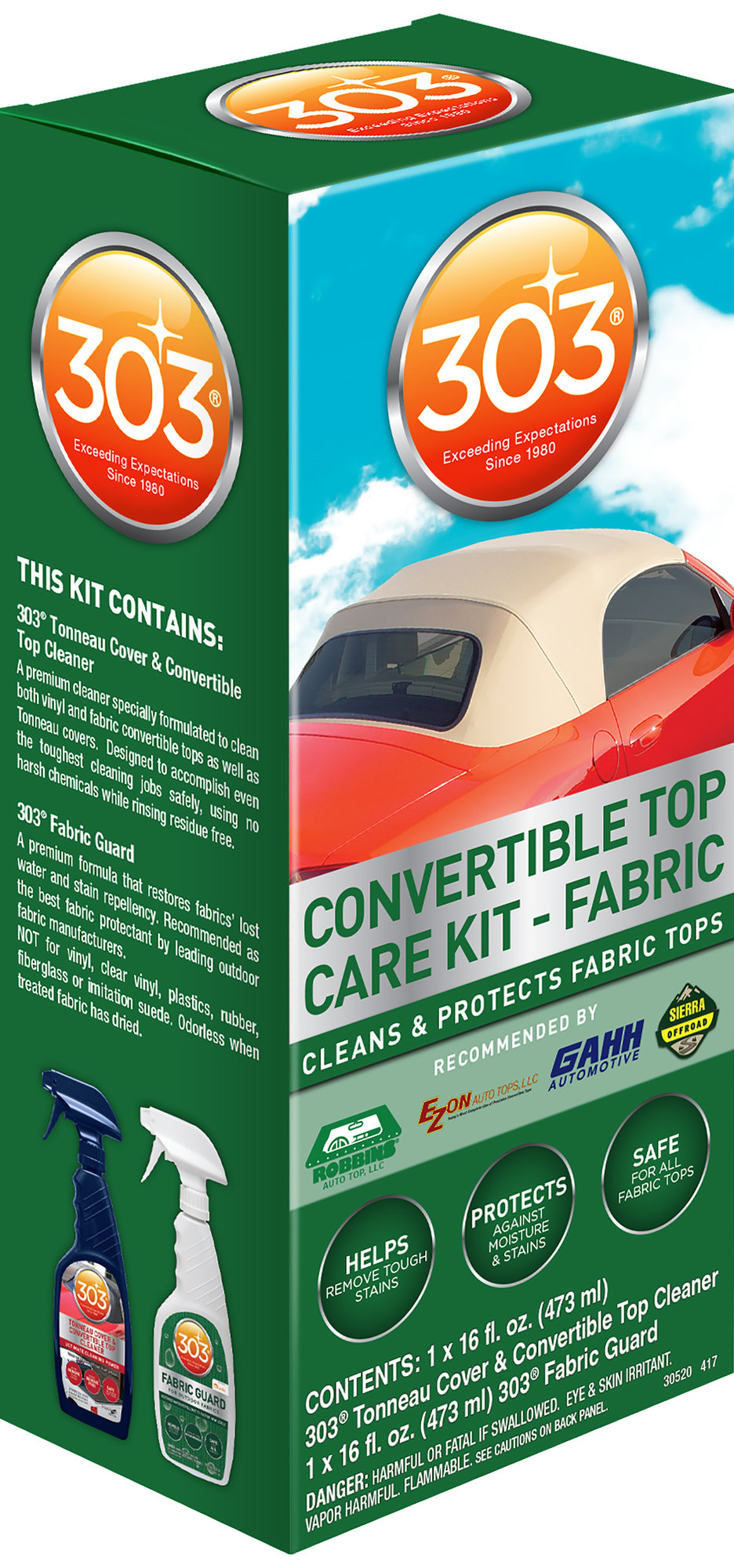 303 30520 Fabric Convertible Top Care Kit Quadratec 303-30520-fabric-convertible-top-care-kit-quadratec
